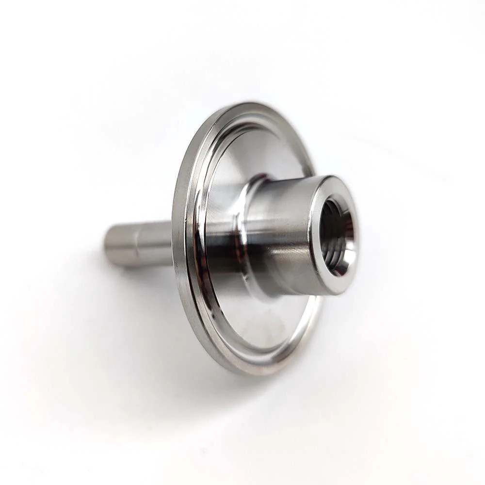 Carbonation Stone Adapter 2 Inch clamp x 1/4' thread x 9.5mm duotight barb - Image 2