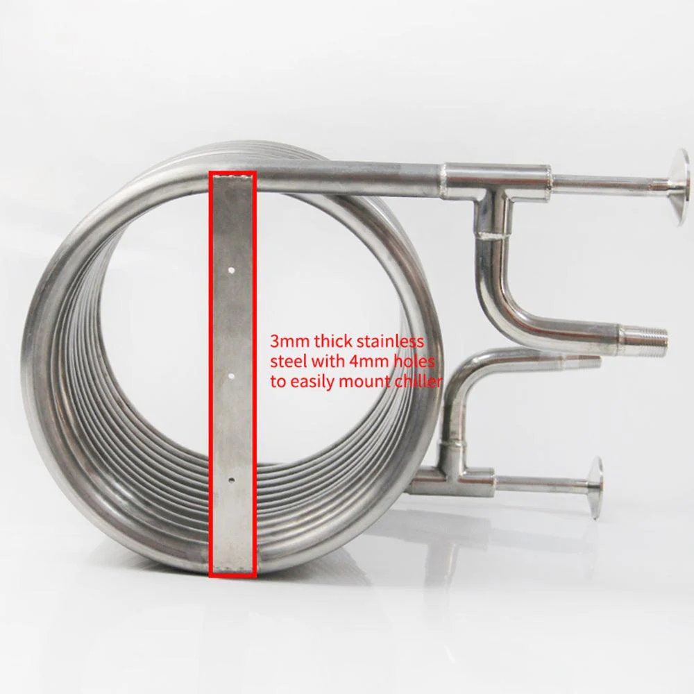 Coolossus Gen2 - Passivated Stainless Steel Counterflow Chiller with 1.5' TC Wort Lines - 1/2' Water Line ( 9.5m Long) - Image 5