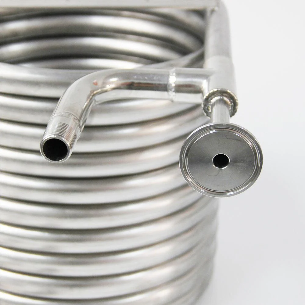 Coolossus Gen2 - Passivated Stainless Steel Counterflow Chiller with 1.5' TC Wort Lines - 1/2' Water Line ( 9.5m Long) - Image 7