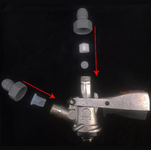 D-Type Keg Coupler with 8mm duotight Push-Fit - Image 5
