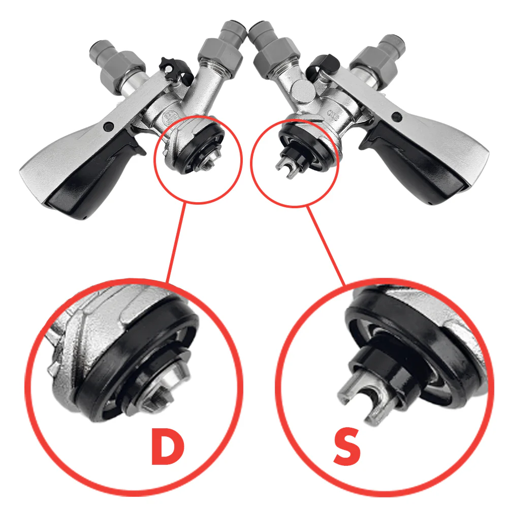 D-Type Keg Coupler with 8mm duotight Push-Fit - Image 6