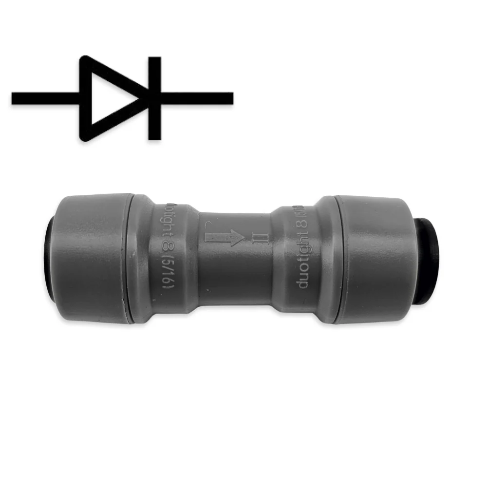 duotight - 8mm (5/16”) Female x 8mm (5/16”) Female One Way Check Valve (Gas) - Image 2