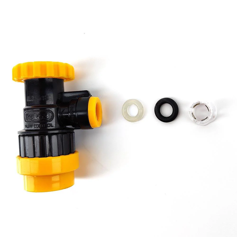 POK duotight 8mm x Flow Control Ball Lock Disconnect (Liquid Black + Yellow) - Image 5