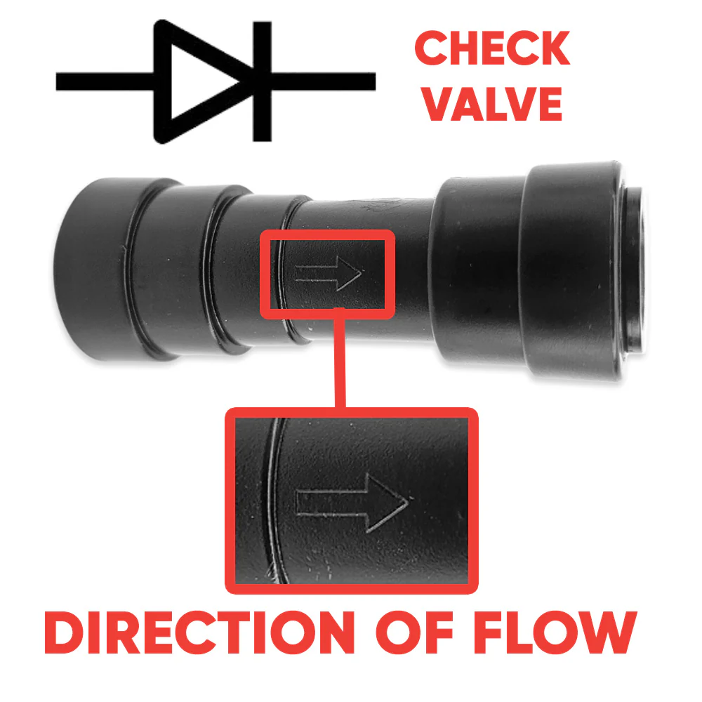 duotight - 9.5mm (3/8”) Female x 9.5mm (3/8”) Female One Way Check Valve (Gas) - Image 3