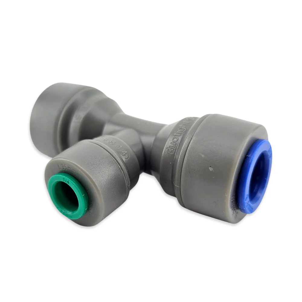 duotight - 9.5mm (3/8) x 6.35mm(1/4) Female Reducing Tee - Image 2