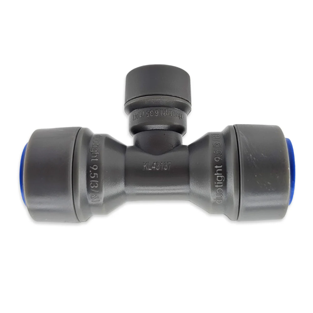 duotight - 9.5mm (3/8) x 6.35mm(1/4) Female Reducing Tee - Image 3
