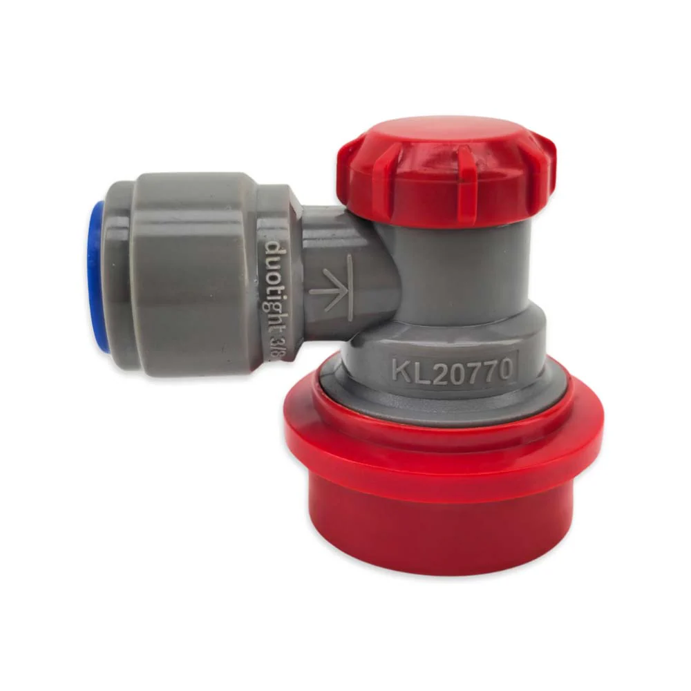duotight 9.5mm (3.8) x Ball Lock Disconnect - (Grey + Red Gas) - Image 3