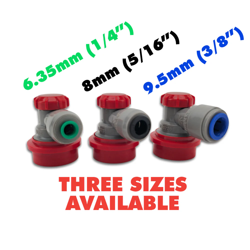 duotight 9.5mm (3.8) x Ball Lock Disconnect - (Grey + Red Gas) - Image 5