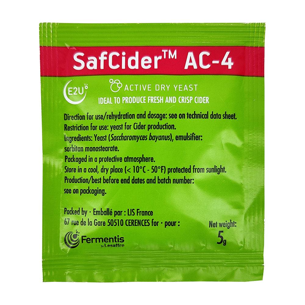 Fermentis SafCider AC-4 Yeast x 5g - Image 2