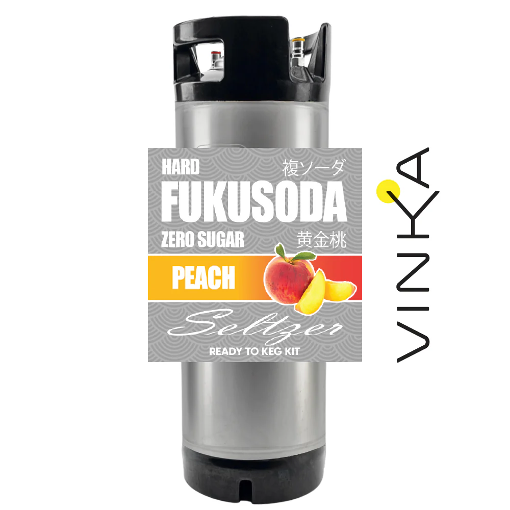 Hard FUKUSODA Peach - Zero Sugar - Ready to Keg Kit - Image 3