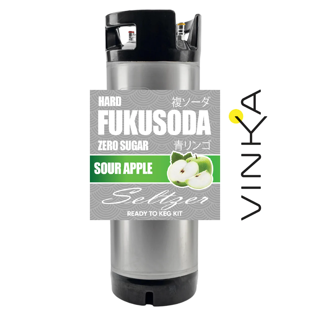 Hard FUKUSODA Sour Apple - Zero Sugar - Ready to Keg Kit - Image 3