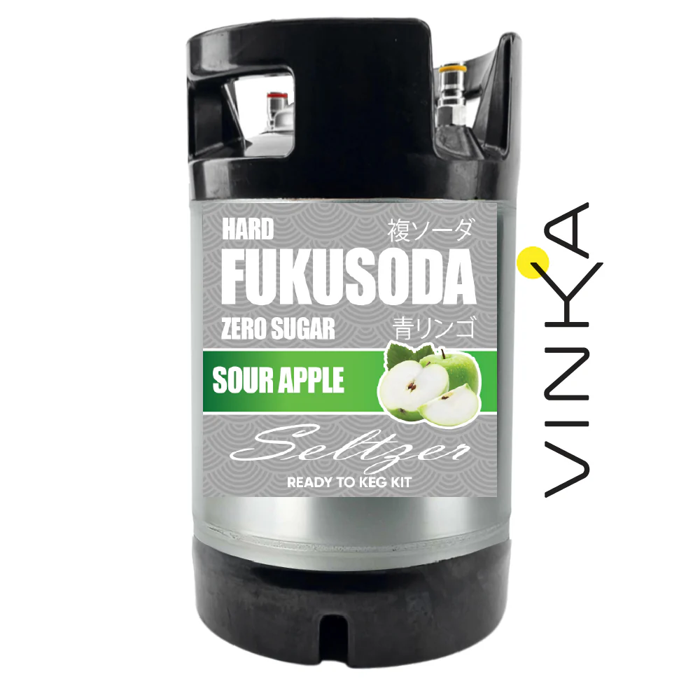 Hard FUKUSODA Sour Apple - Zero Sugar - Ready to Keg Kit - Image 4