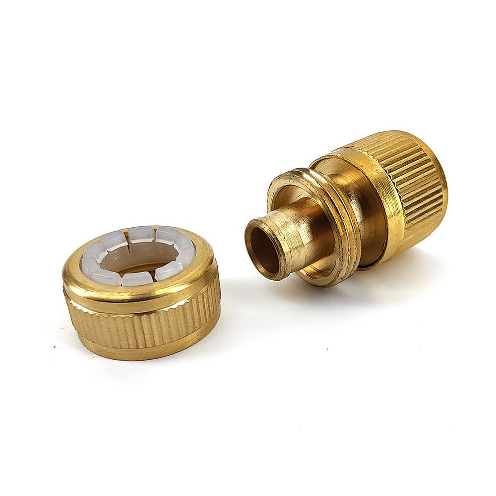 Brass Female Garden Hose Connector x 12mm - 1/2'' Grip Hose Connector - Image 2