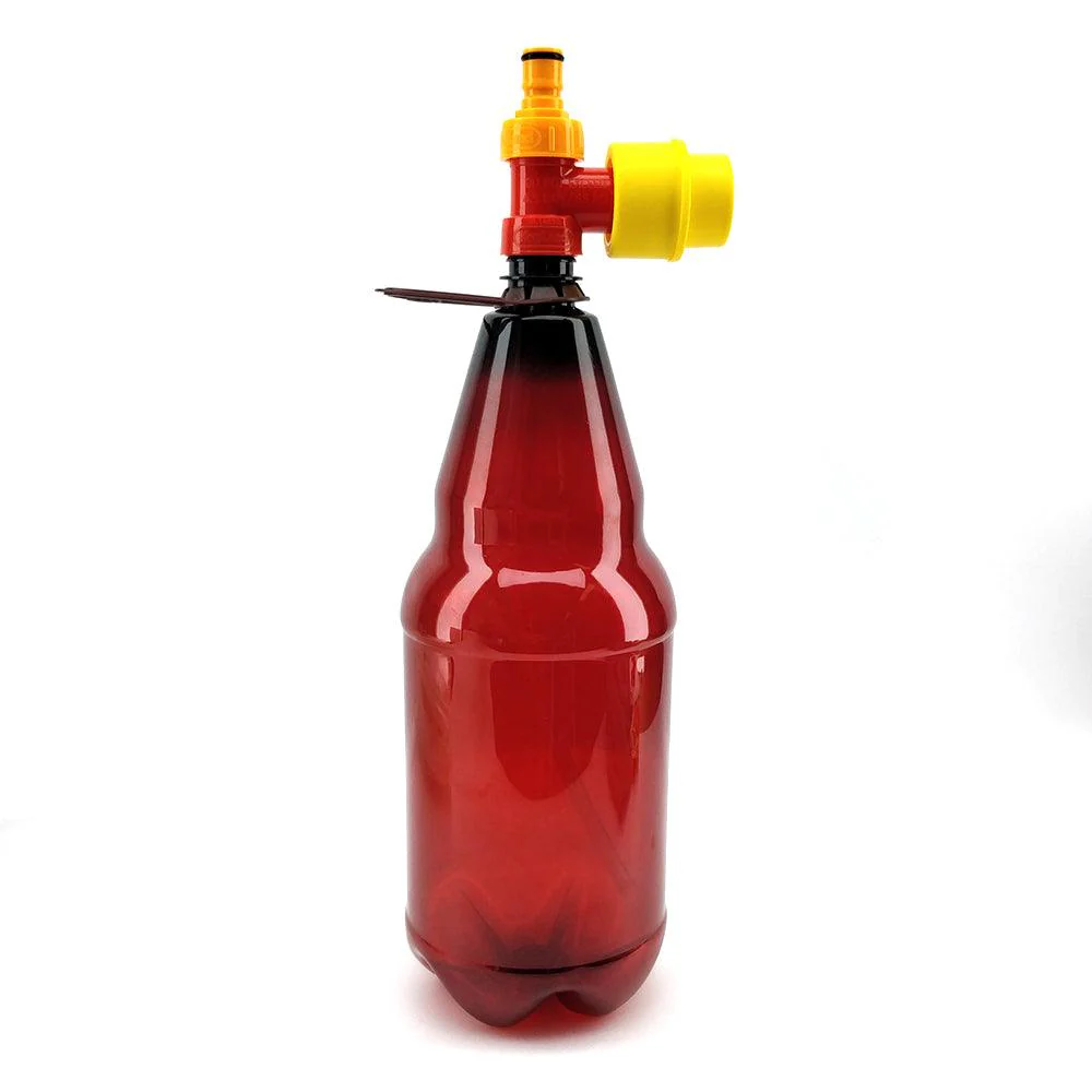 Gas Free Ball Lock Line Cleaning Kit (Yellow Hand Pump, PCO Tee (fxmxm), Carbonation cap Yellow, 30cm  EVABarrier 5mm x 8mm) - Image 2