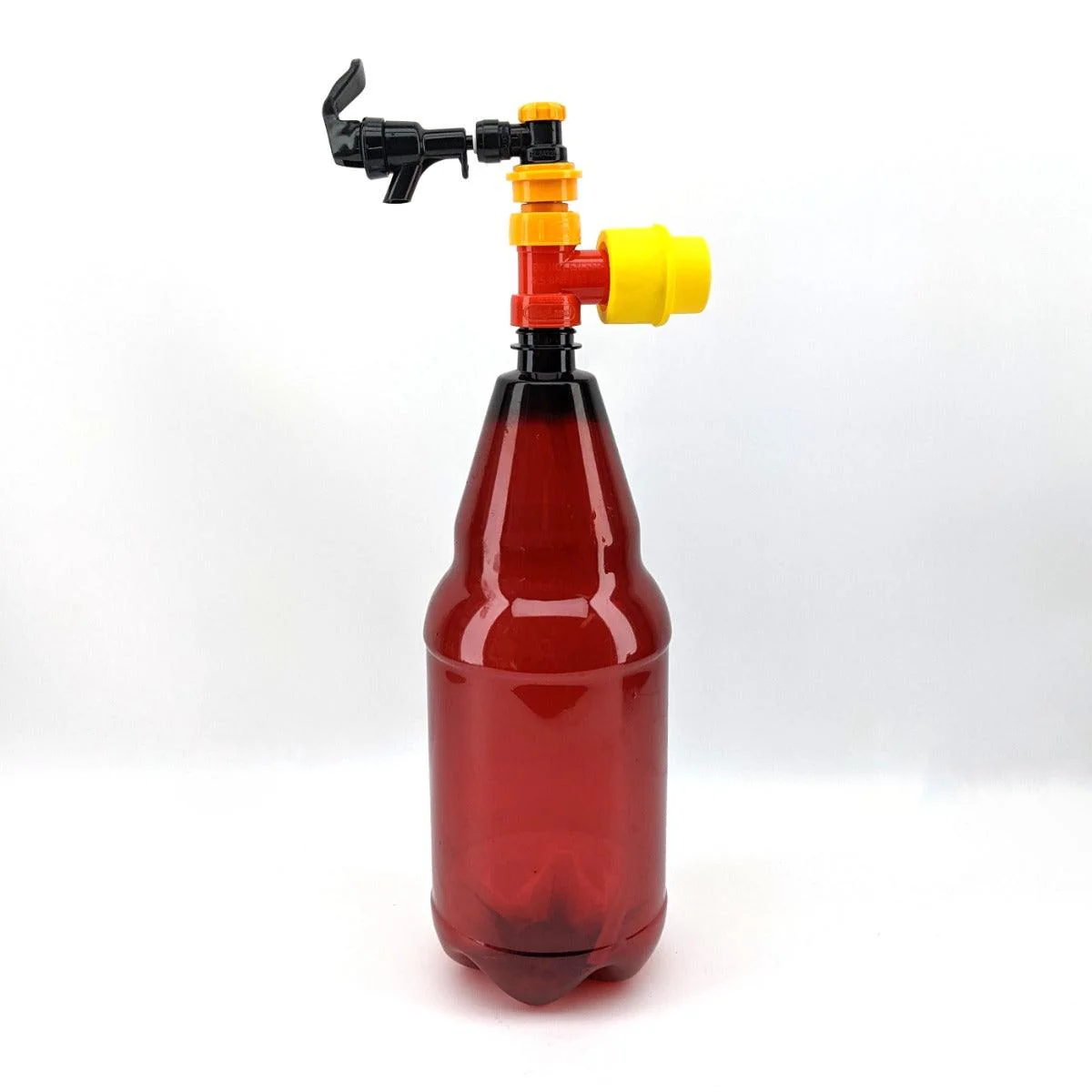 Gas Free Ball Lock Line Cleaning Kit (Yellow Hand Pump, PCO Tee (fxmxm), Carbonation cap Yellow, 30cm  EVABarrier 5mm x 8mm) - Image 3