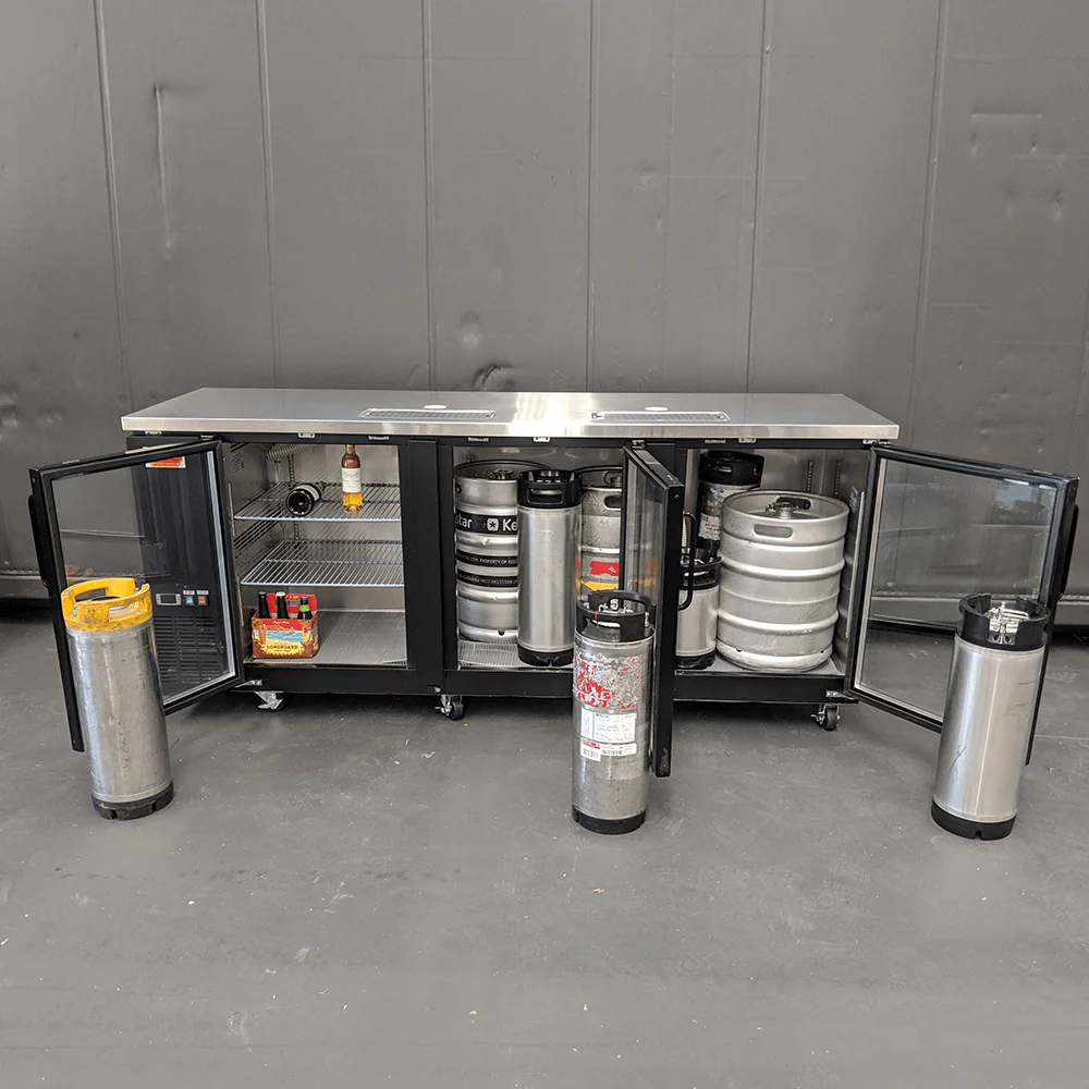 Grand Deluxe 3: The Ultimate Commercial-Grade Three Door Kegerator - Black - Image 3