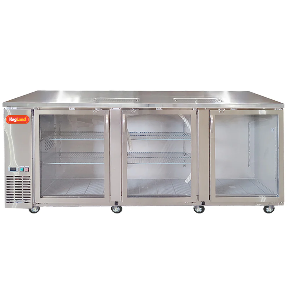 Grand Deluxe 3: The Ultimate Commercial-Grade Three Door Kegerator - Stainless Steel - Image 2