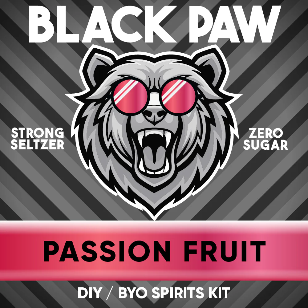 Hard Black Paw Passionfruit Seltzer - Zero Sugar - DIY ~ BYO Spirits Keg Kit - Image 2
