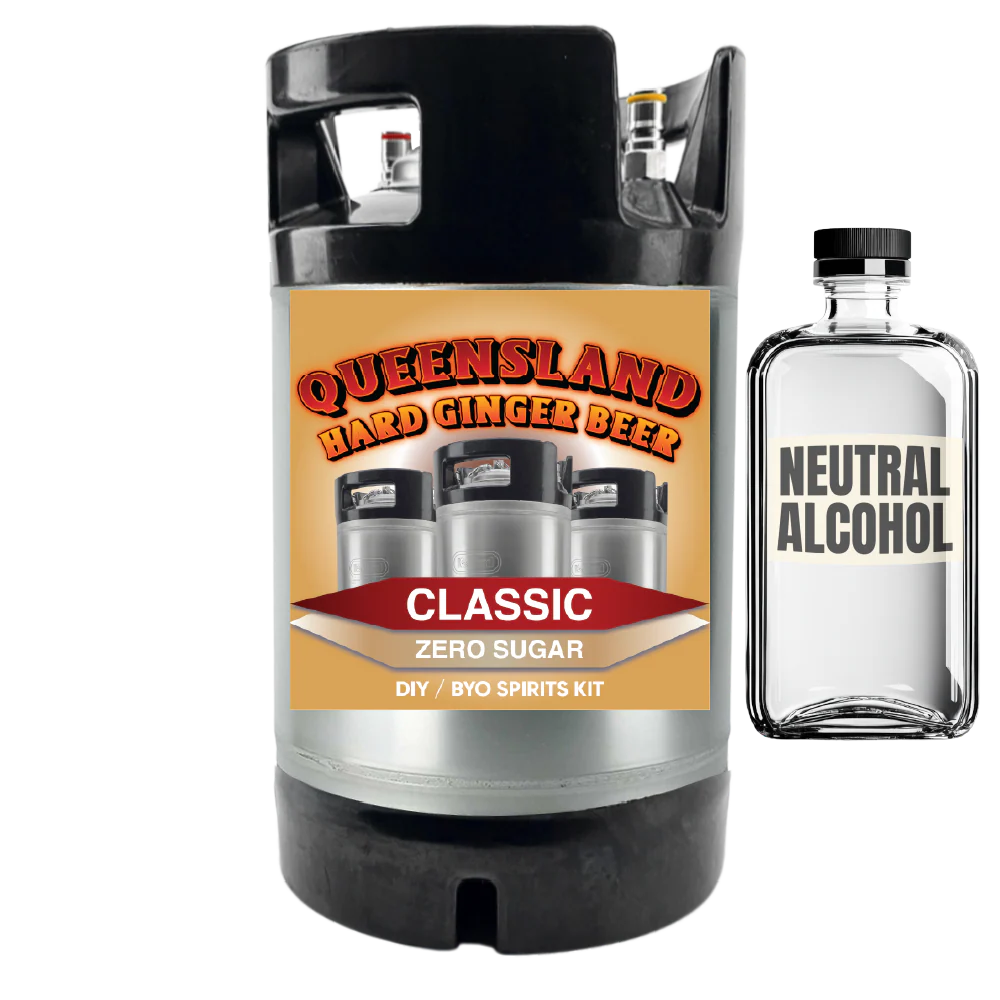 Queensland Hard Ginger Beer - Zero Sugar - DIY ~ BYO Spirits Keg Mix Kit - Image 3