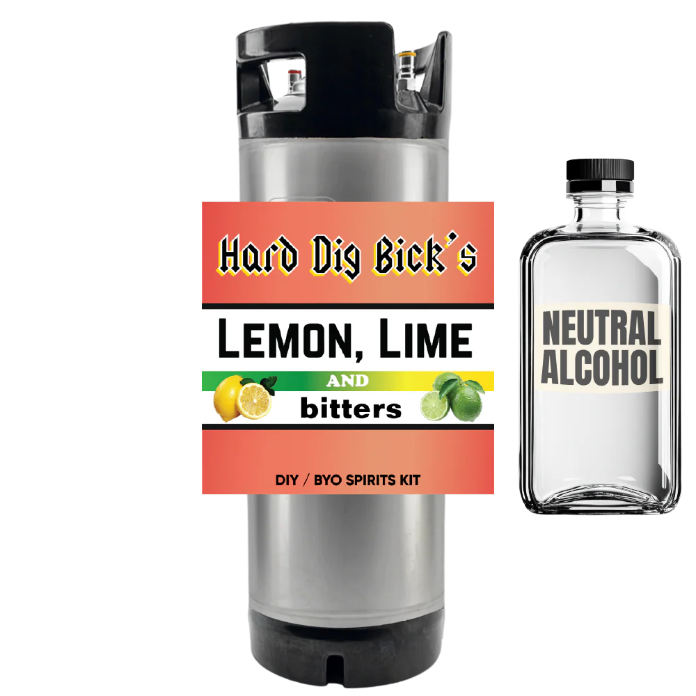 Hard Dig Bick's Lemon, Lime & Bitters - DIY ~ BYO Spirits Keg Kit - Image 2