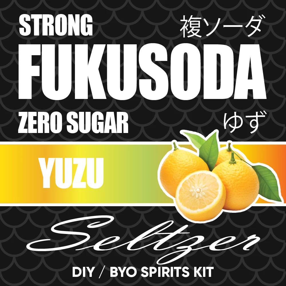 Hard FUKUSODA Yuzu Seltzer - Zero Sugar - DIY ~ BYO Spirits Keg Kit - Image 2