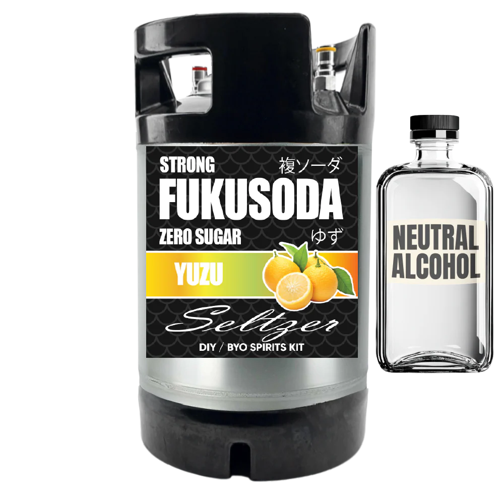 Hard FUKUSODA Yuzu Seltzer - Zero Sugar - DIY ~ BYO Spirits Keg Kit - Image 6