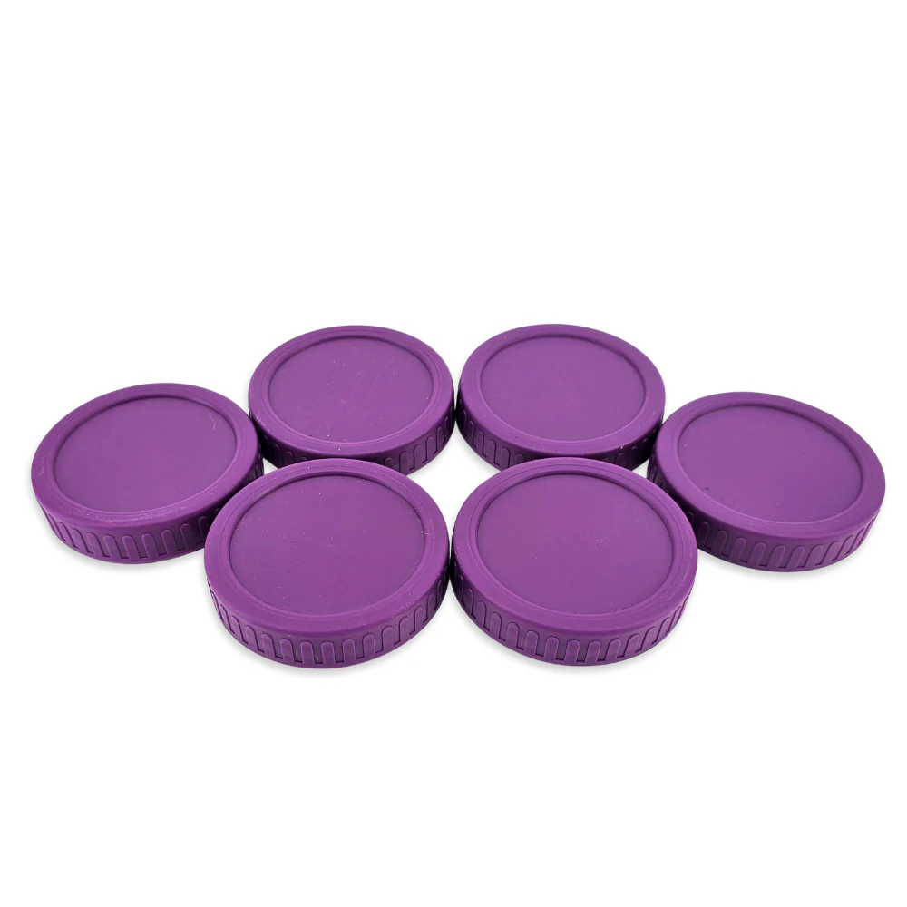 Haul Mason Jar Leak-Proof Lids  - 6 Pack (Purple) - Image 2