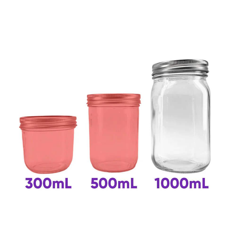 Haul Wide Mouth - 1000mL -  Quart Mason Jars & Lids - 12 Pack - Image 6