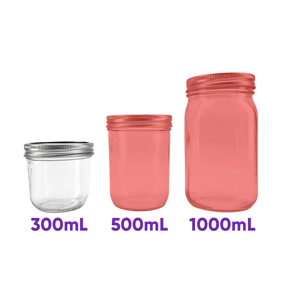 Haul Wide Mouth - 300mL - Half Pint Mason Jars & Lids - 12 Pack - Image 6