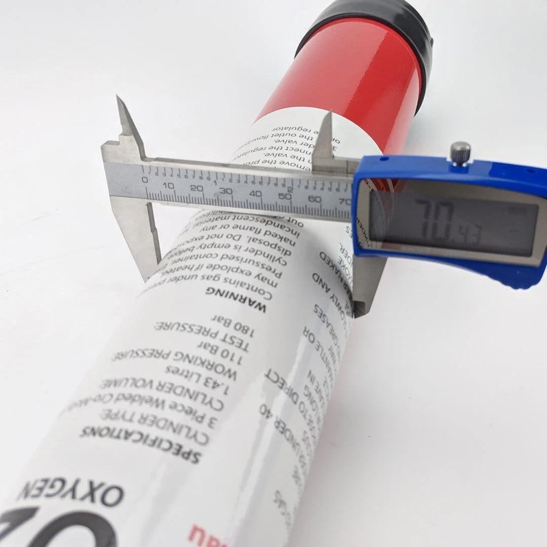 Disposable Gas Cylinder - 1.43L - 110Bar Oxygen - Image 2