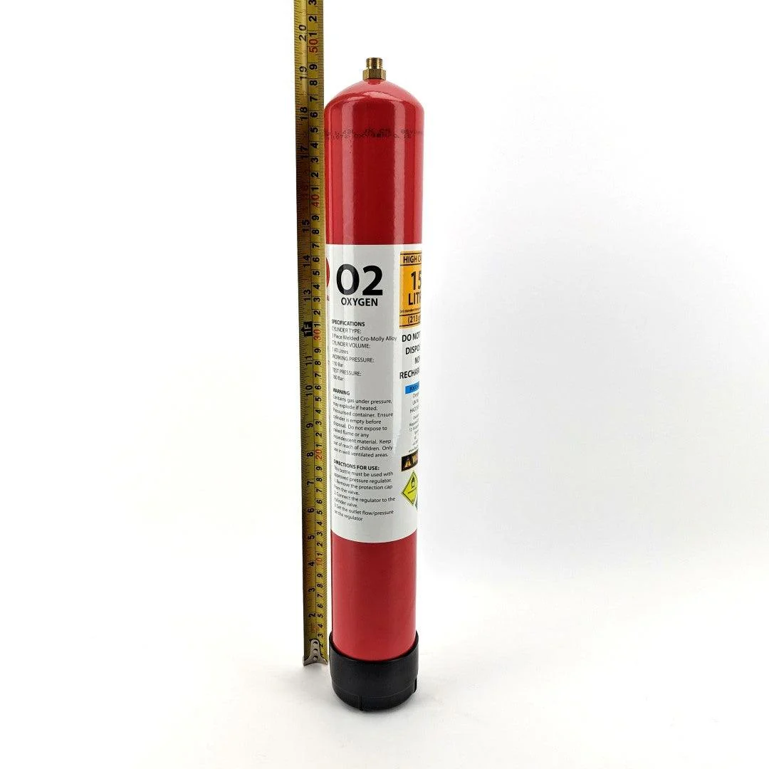 Disposable Gas Cylinder - 1.43L - 110Bar Oxygen - Image 5