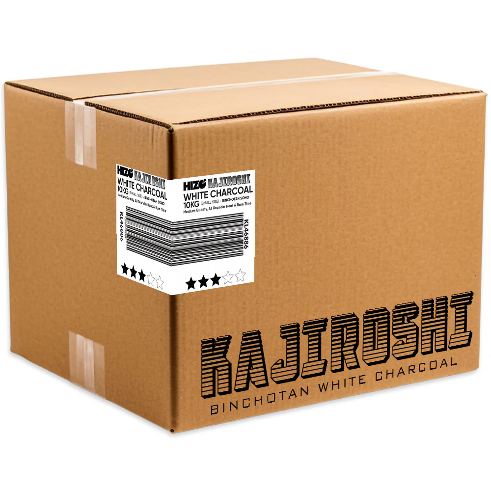 HIZO Kajiroshi - White Charcoal 10kg - Binchotan Sono - Small - Image 2