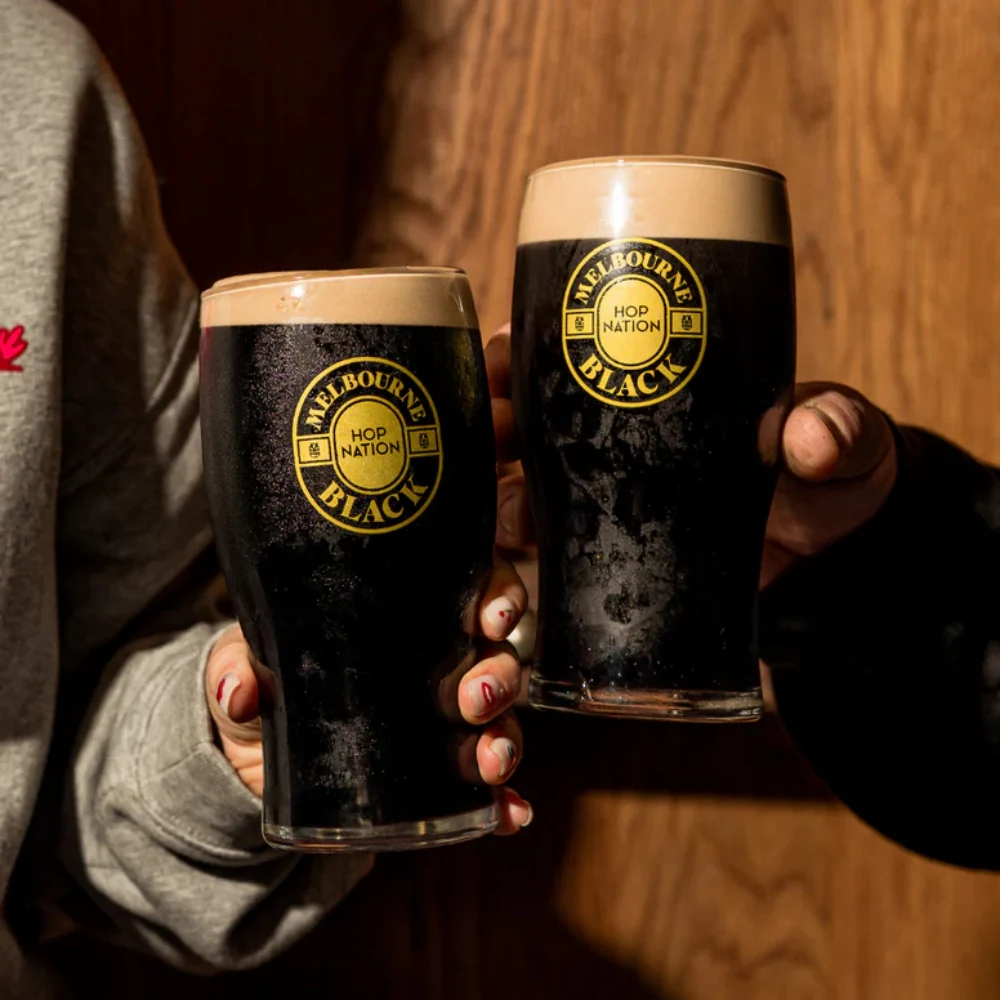 Hop Nation - Melbourne Black - Pint Glass - Image 2
