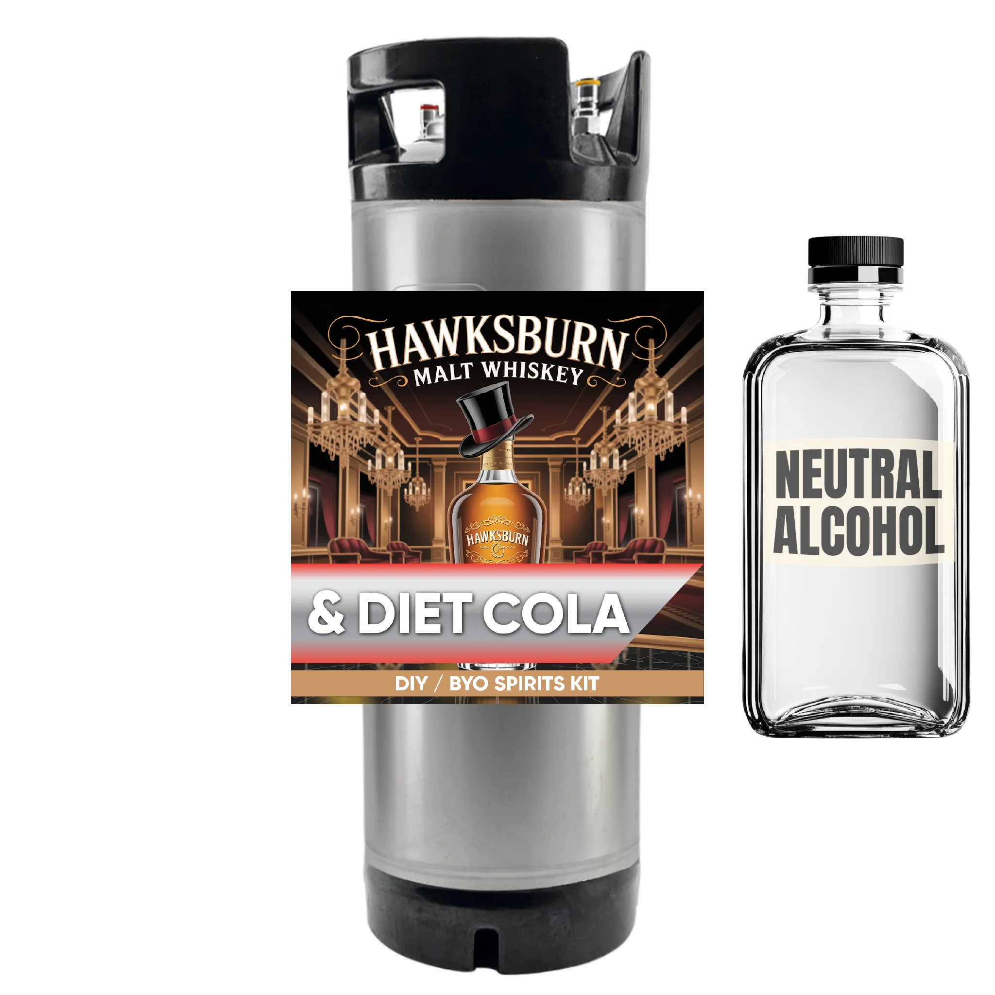 Hawksburn Malt Whiskey and Diet Cola - DIY ~ BYO Spirits Keg Kit - Image 2