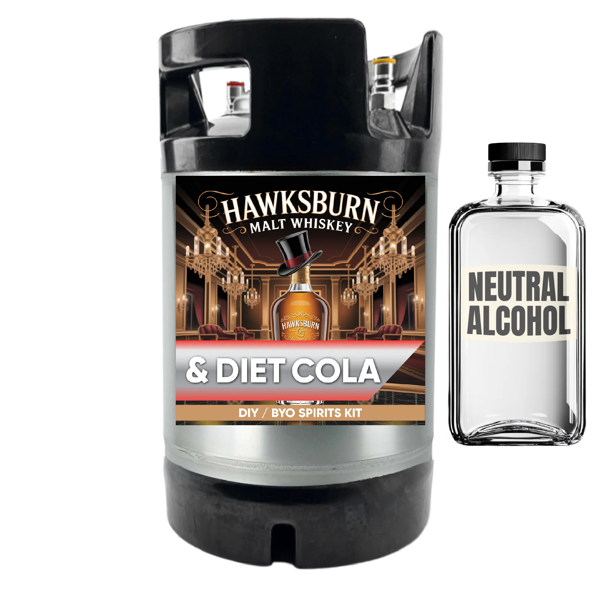 Hawksburn Malt Whiskey and Diet Cola - DIY ~ BYO Spirits Keg Kit - Image 3