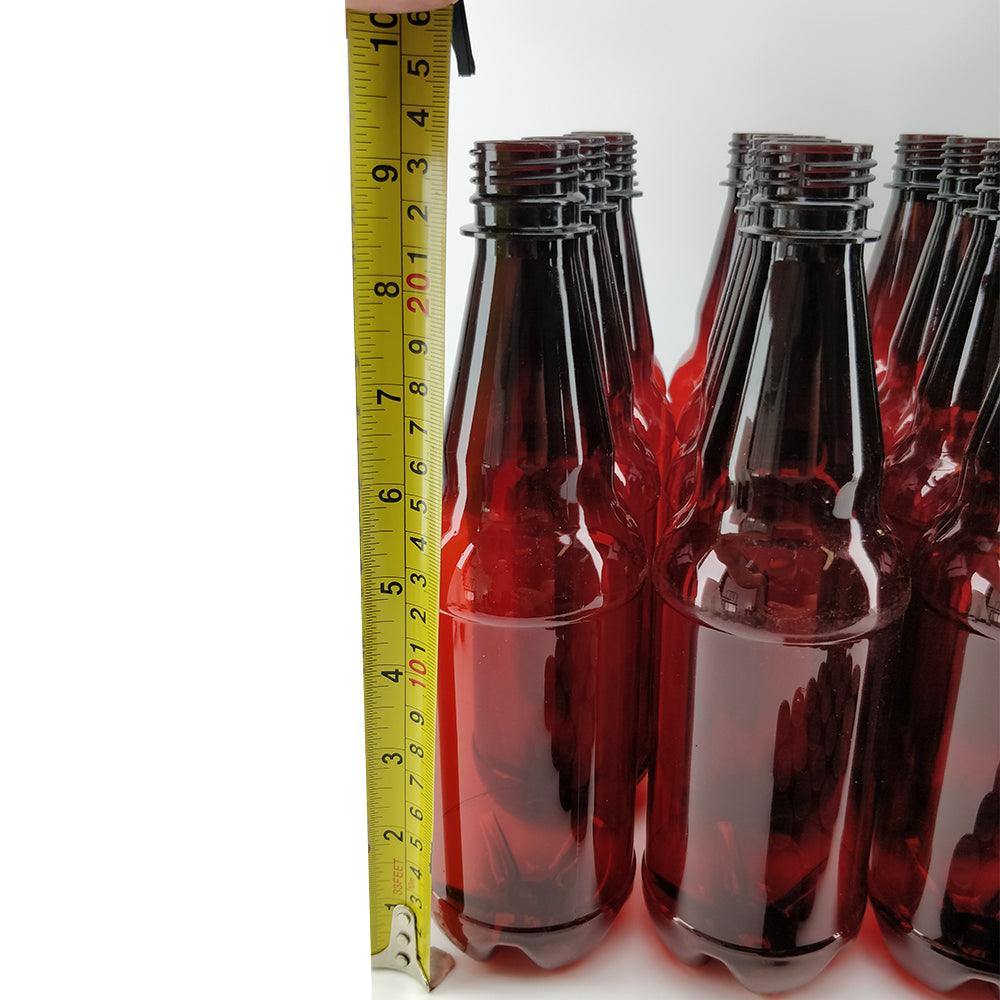 24 x 500mL PET Amber Brown Bottles with Screw Caps - Image 5