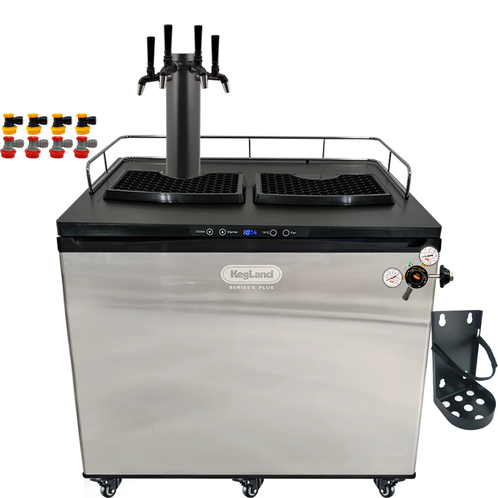 KegLand Series X Plus Kegerator Black Homebrew Bar Kit - Image 24