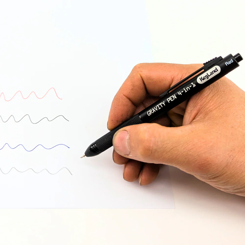KegLand - Gravity Pen 4 in 1 (0.5mm Pencil, Red, Black, Blue) - Image 5