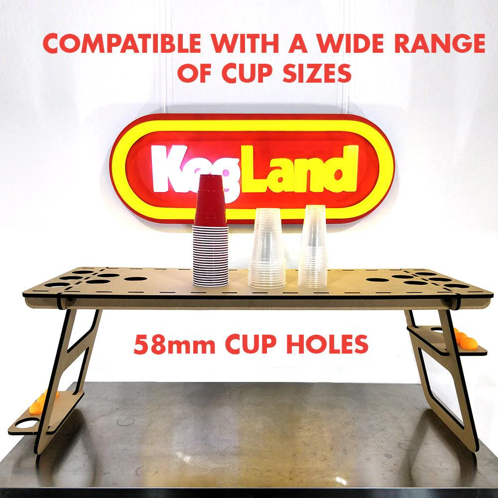 KegLand Beer Pong Table 40cm x 105cm - MDF - Image 4