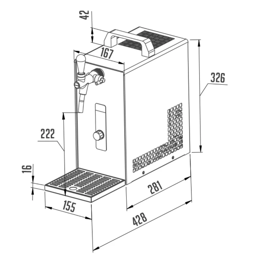 LINDR - PYGMY 25 - BENCH TOP KEG DISPENSER - GAS CYLINDER REQUIRED - Image 7