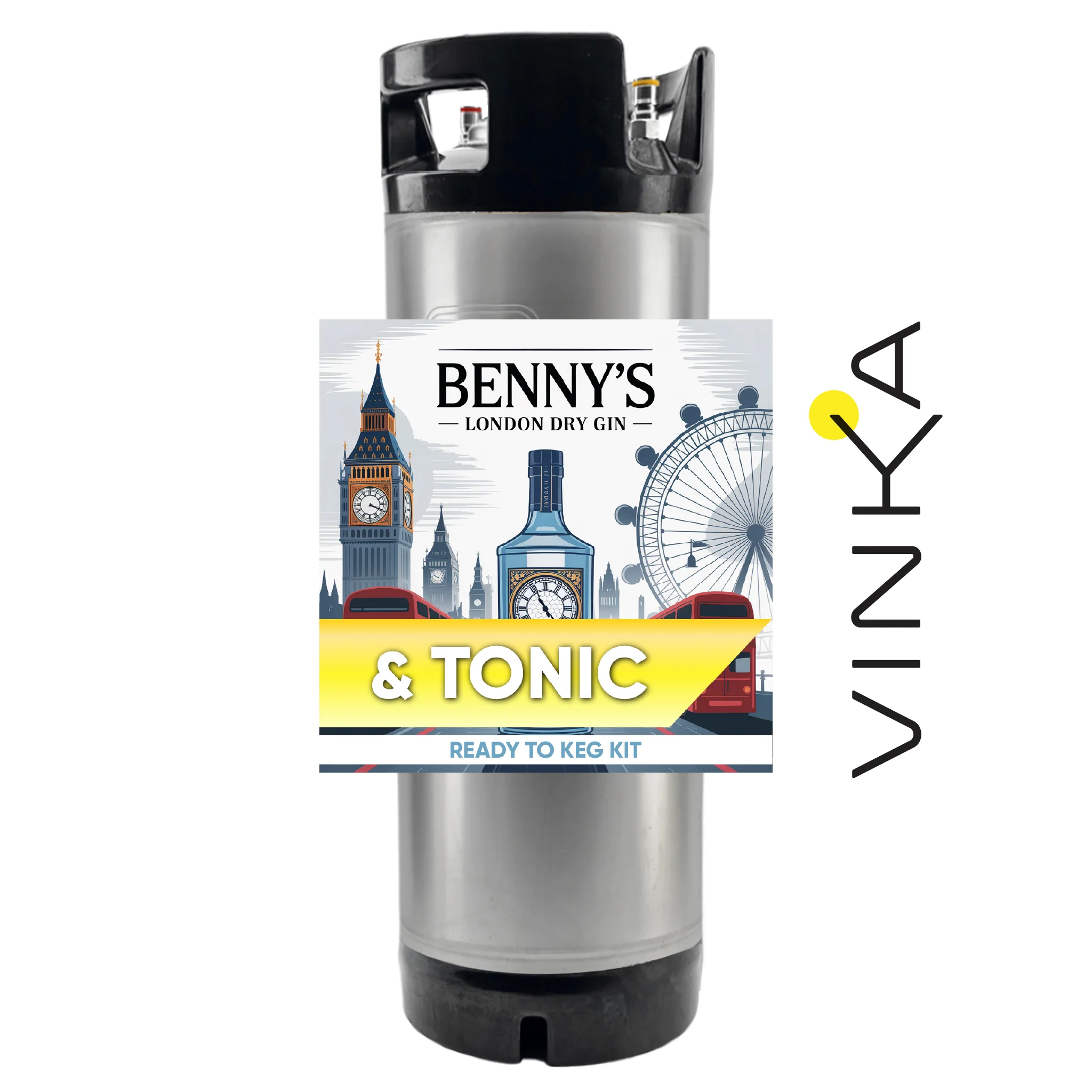 Benny's London Dry Gin and Tonic - Ready to Keg Kit - Image 3