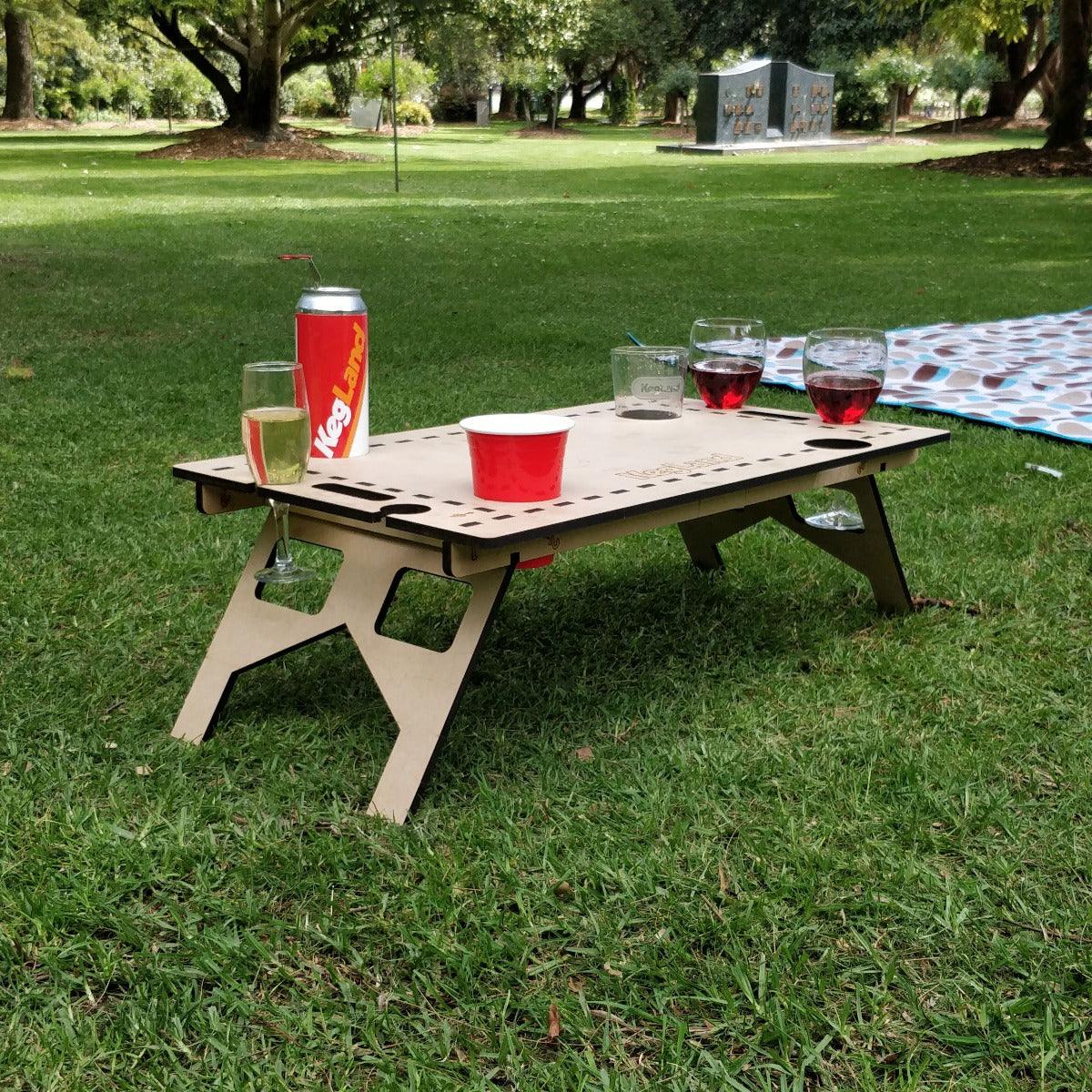 LaserCut - Mini Folding/Foldable Summer Picnic Table - MDF 60cm x 40cm - Image 4