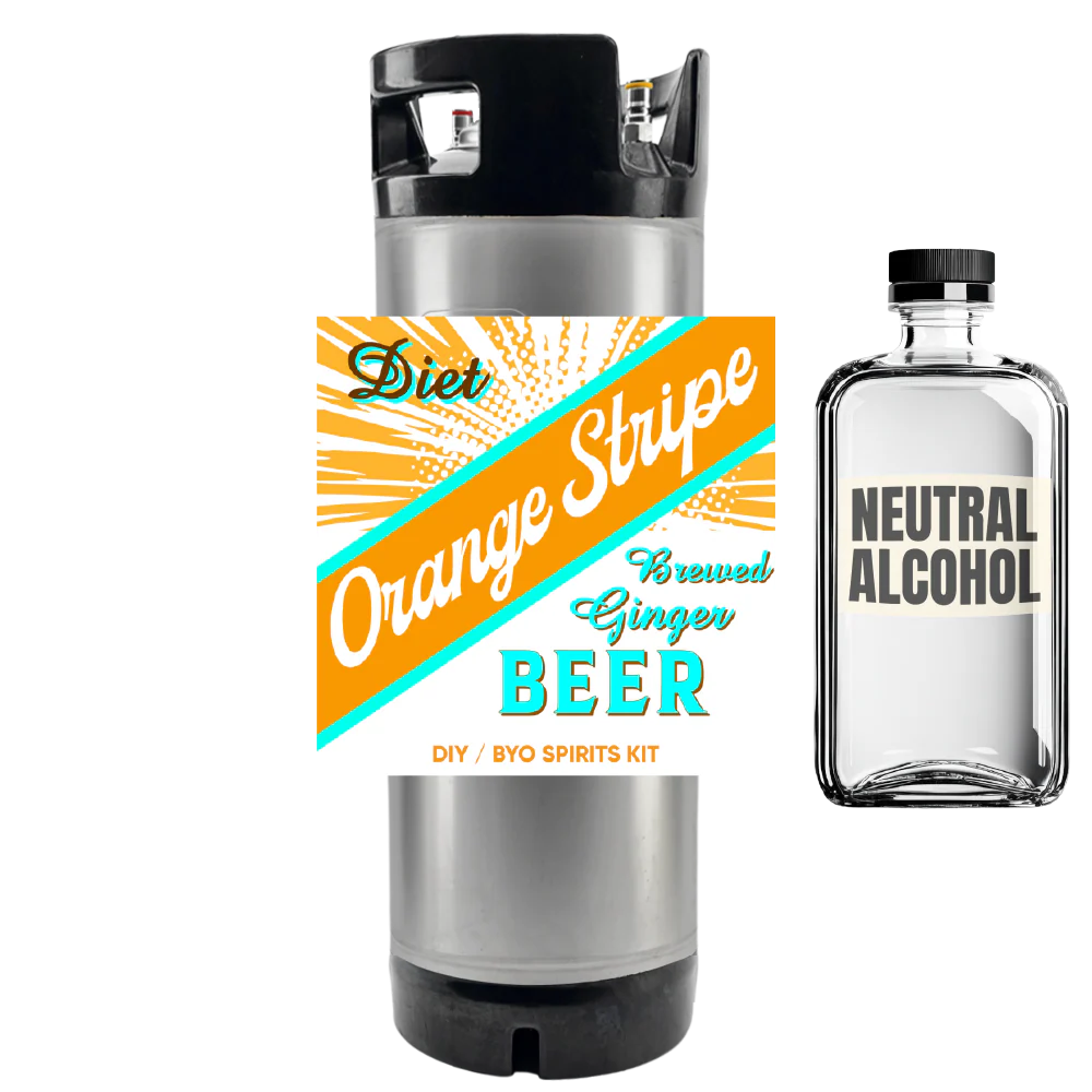 Orange Stripe Jamaican Brewed Ginger Beer - Diet - DIY ~ BYO Spirits Keg Kit - Image 2