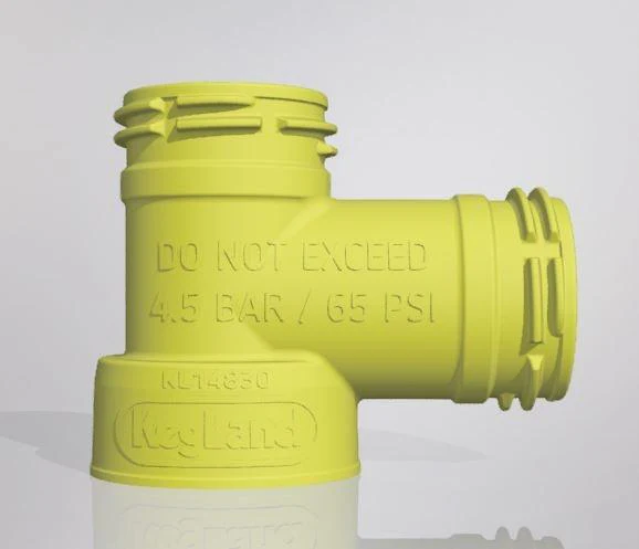 PCO1881 Carbonation Cap Tee Adapter (Female x Male x Male) - Image 4