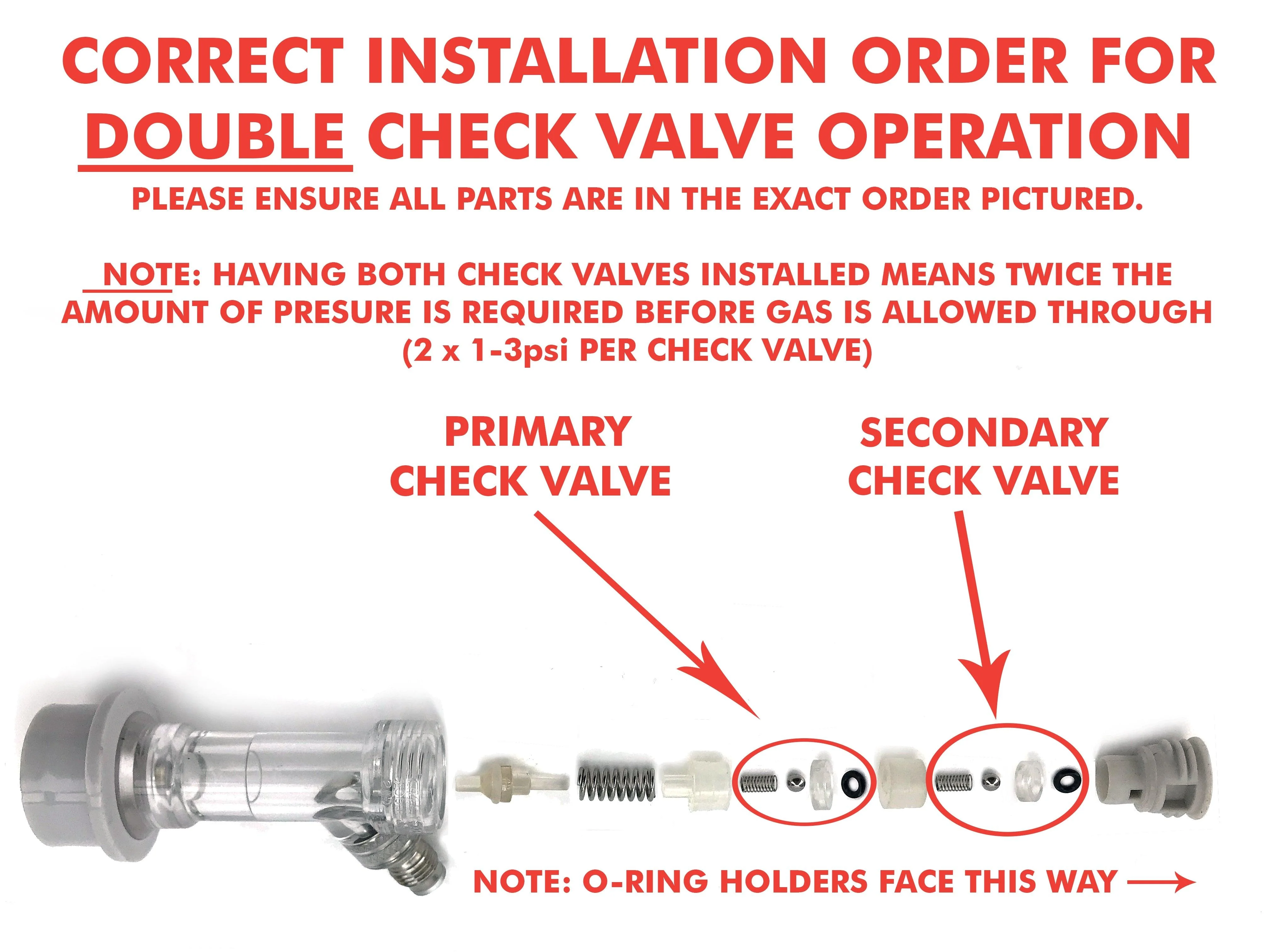 Premium Ball Lock Disconnect MFL (Clear/Grey/Gas) - With Integrated Check Valve - Image 6