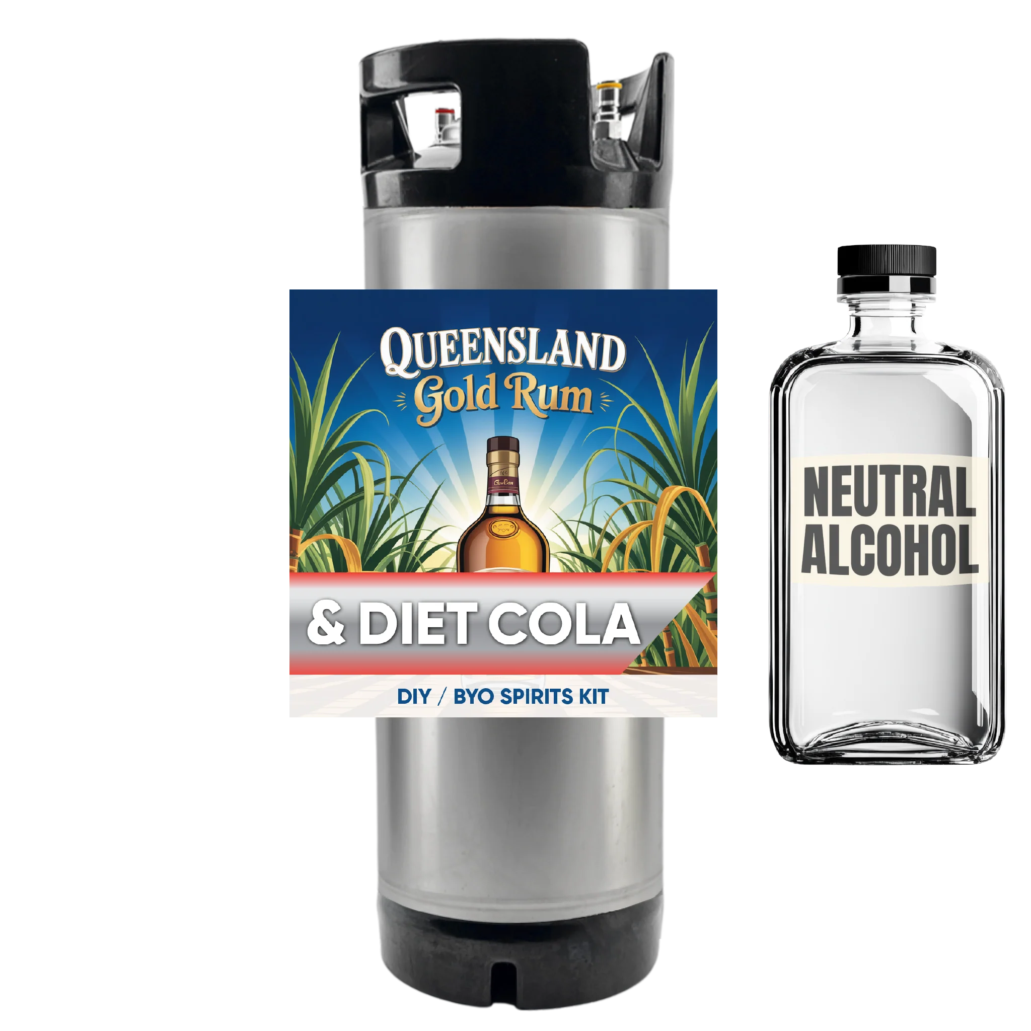 Queensland Gold Rum and Diet Cola - DIY ~ BYO Spirits Keg Kit - Image 2