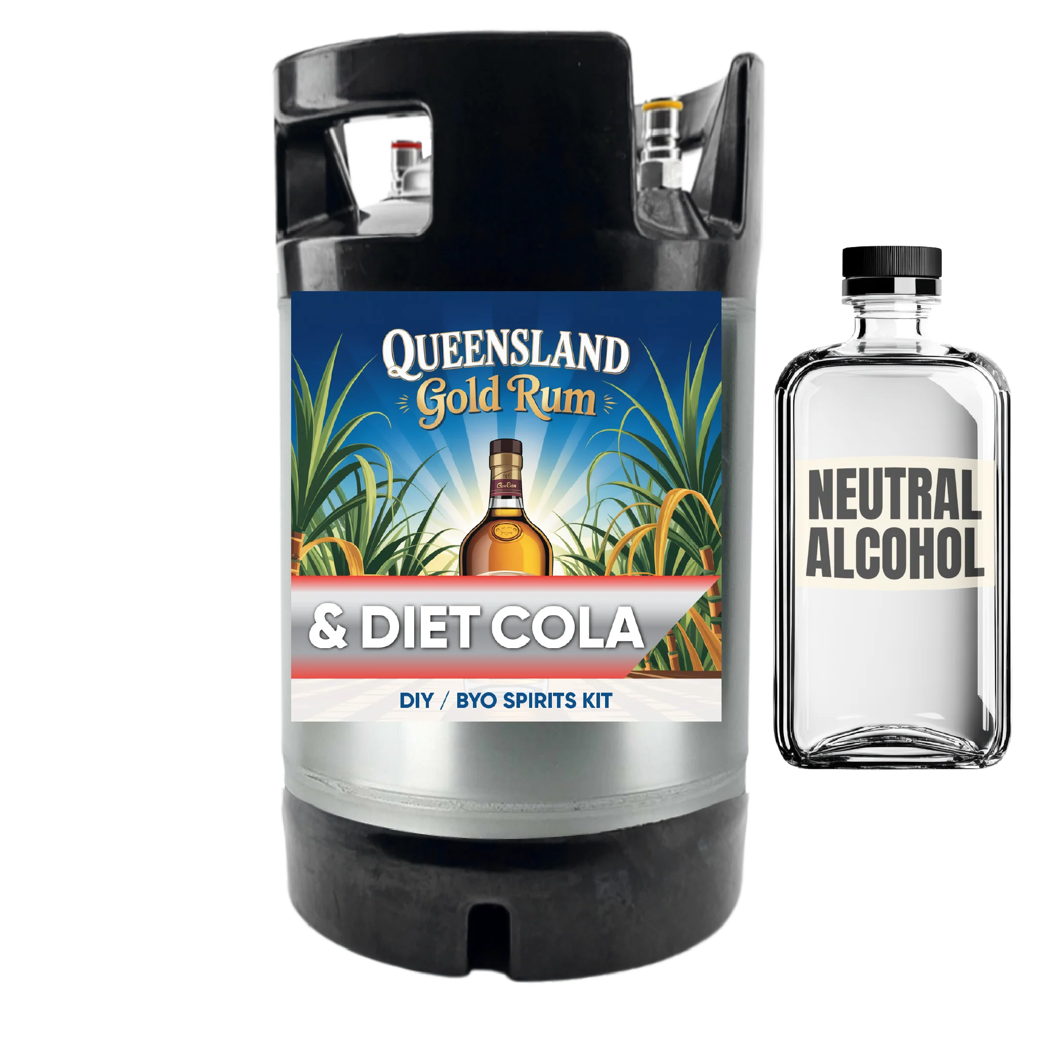 Queensland Gold Rum and Diet Cola - DIY ~ BYO Spirits Keg Kit - Image 3
