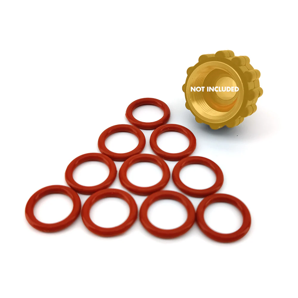 (10 Pack) Replacement High Temp Silicone O-Rings for KegLand Quick Swivel Connector 1/2 Inch Nut - Image 3