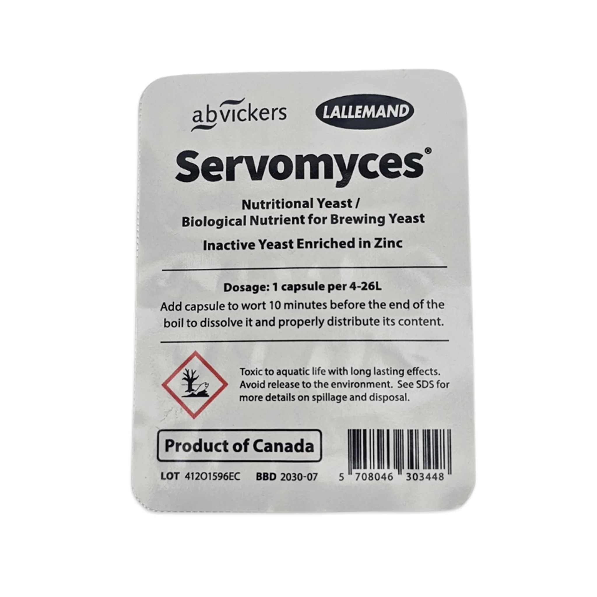 Single Blister Pack (10 Tablets) - Servomyces Premium Yeast Nutrient - Image 2