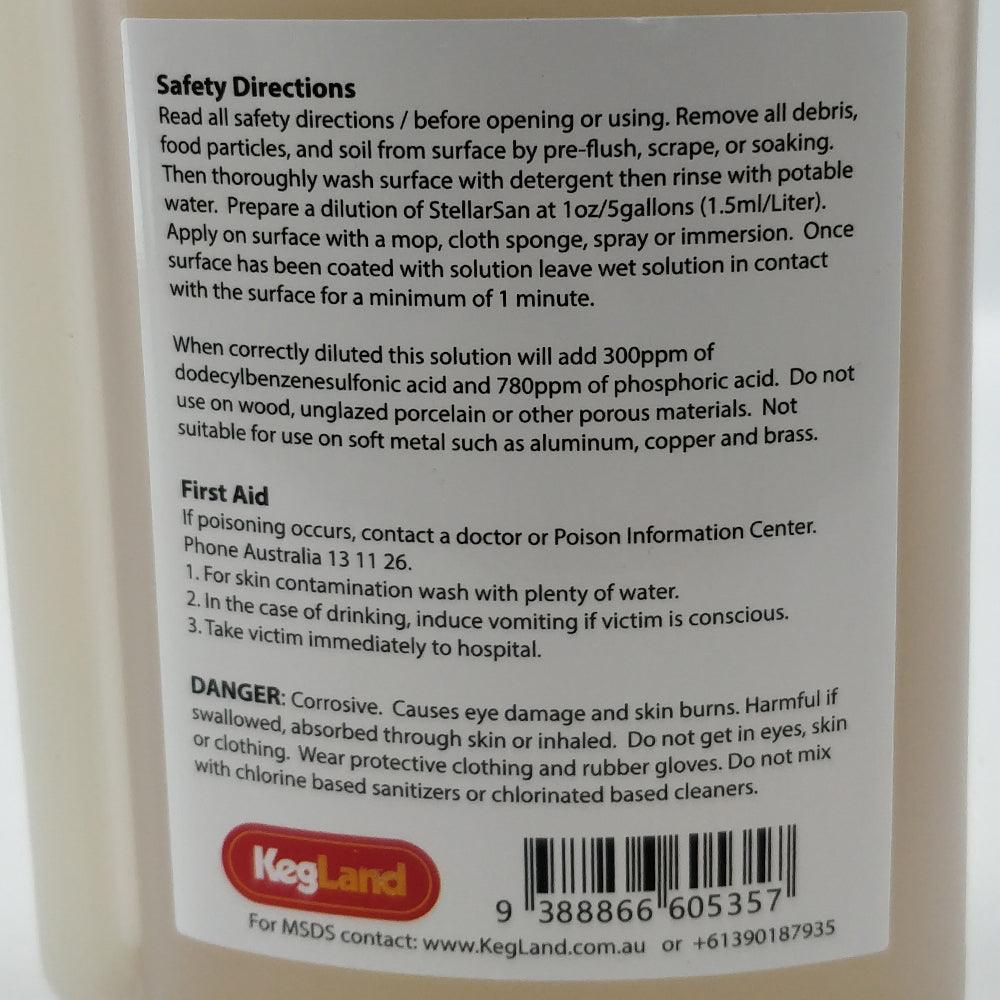 StellarSan Sanitiser - 500mL Split Chamber Bottle - Phosphoric Sanitiser - Image 4